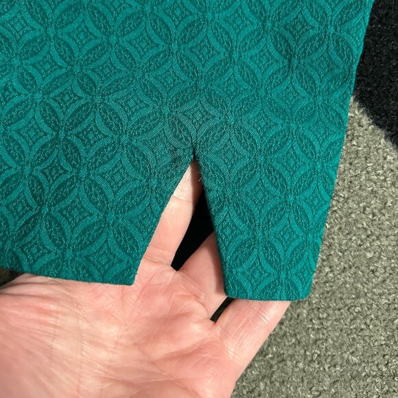 Crown & Ivy Teal Textured Print Pull-on Pants Women's Size 12 - Picture 7 of 9